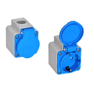 Розетка настенная наружная 2Р+РЕ 16А 220В IP54