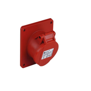 Розетка силовая встраиваемая наклонная 3Р+РЕ 32А 380-415В IP44