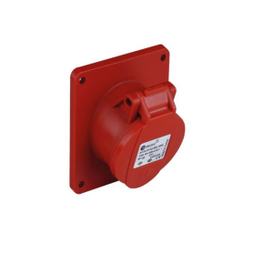 Розетка силовая встраиваемая наклонная 3Р+РЕ+N 32А 380-415В IP44