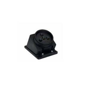 Розетка стационарная настенная наклонная каучуковая 3Р+РЕ 25А 380-415В IP44